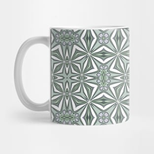Delicate green and white pattern. Mug